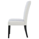 Draper - Upholstered Dining Chair (Set of 2) With Vertical Stripes - Beige