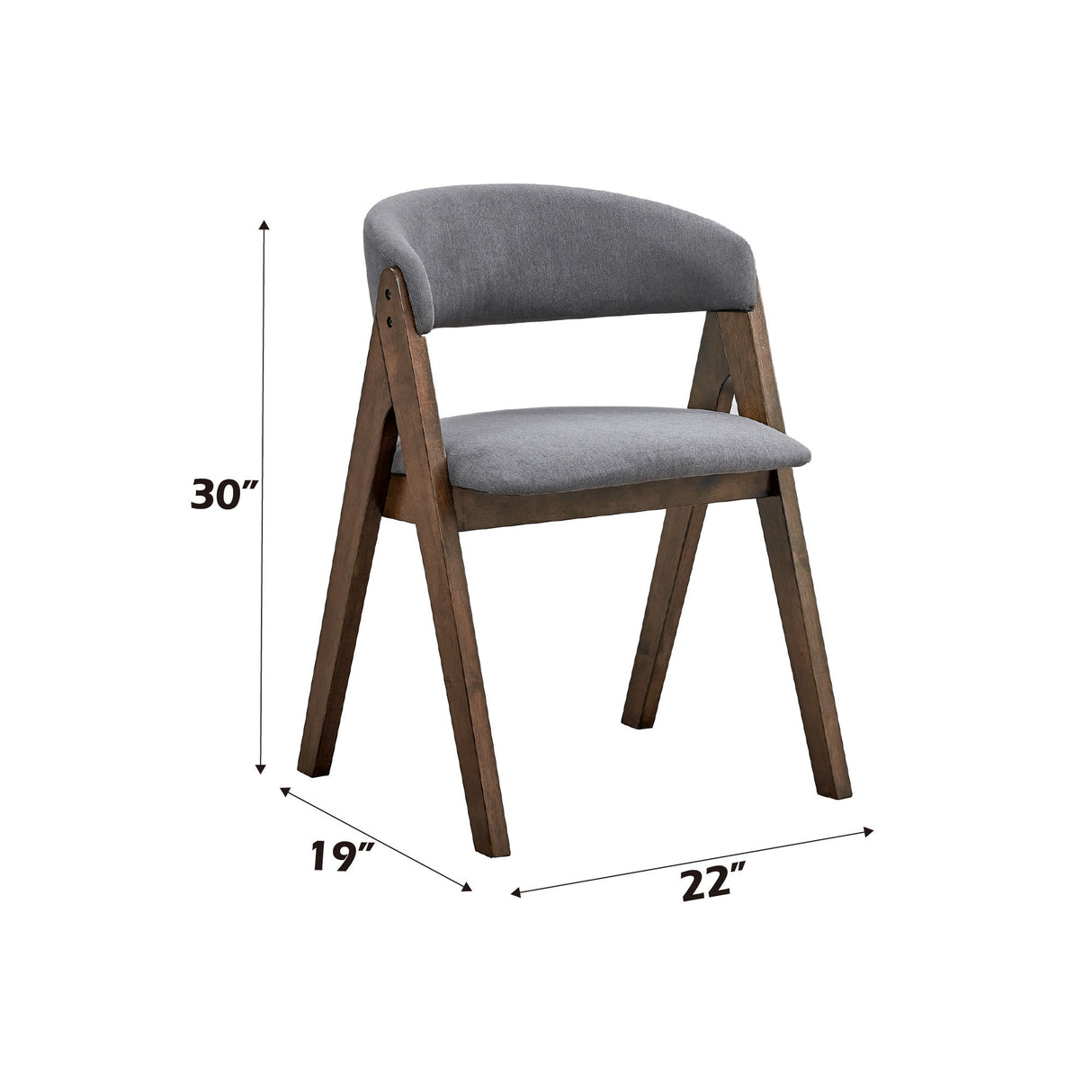 Keiki - Side Chair (Set of 2) - Gray - Chair Sets - Alpine Outlets