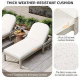 Outdoor Chaise Lounge With 5 Position Adjustable Backrest (Set of 2)