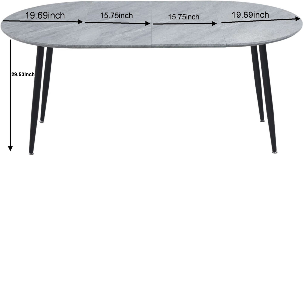 Extensible Table, Dining Table, Office Table, Coffee Table Metal Leg
