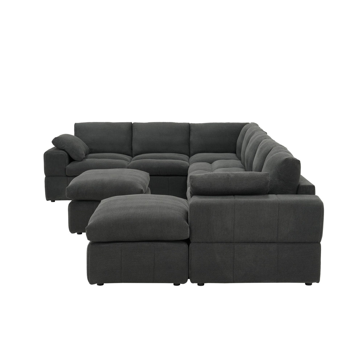 Sectional, Large Arms, Toss Pillows Included