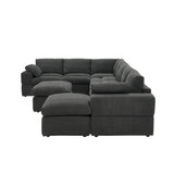 Sectional, Large Arms, Toss Pillows Included