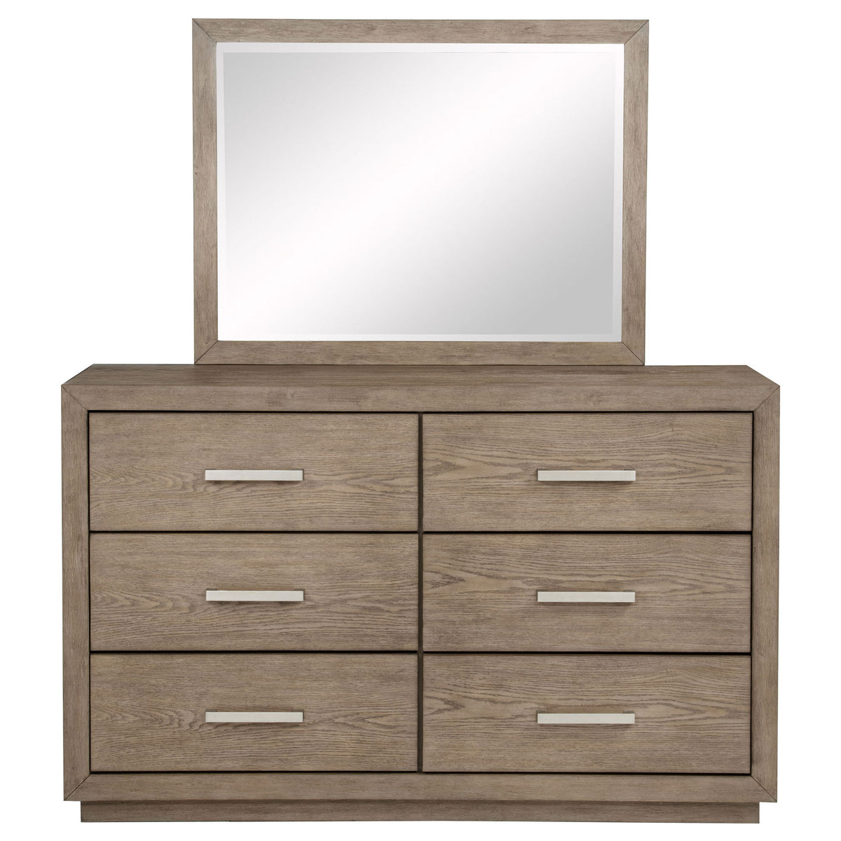 Gibbons - 6 Drawer Dresser And Mirror Set - Brown