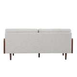 Mid Century Moderne Sofa With Wood Sides