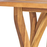 Outdoor Rustic Patio Acacia Bistro Set With Cushions