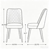 Katie - Mid-Century Modern Dining Chair (Set of 2)