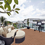 Plastic Interlocking Deck Tiles, Patio Flooring Outdoor Waterproof All Weather Use