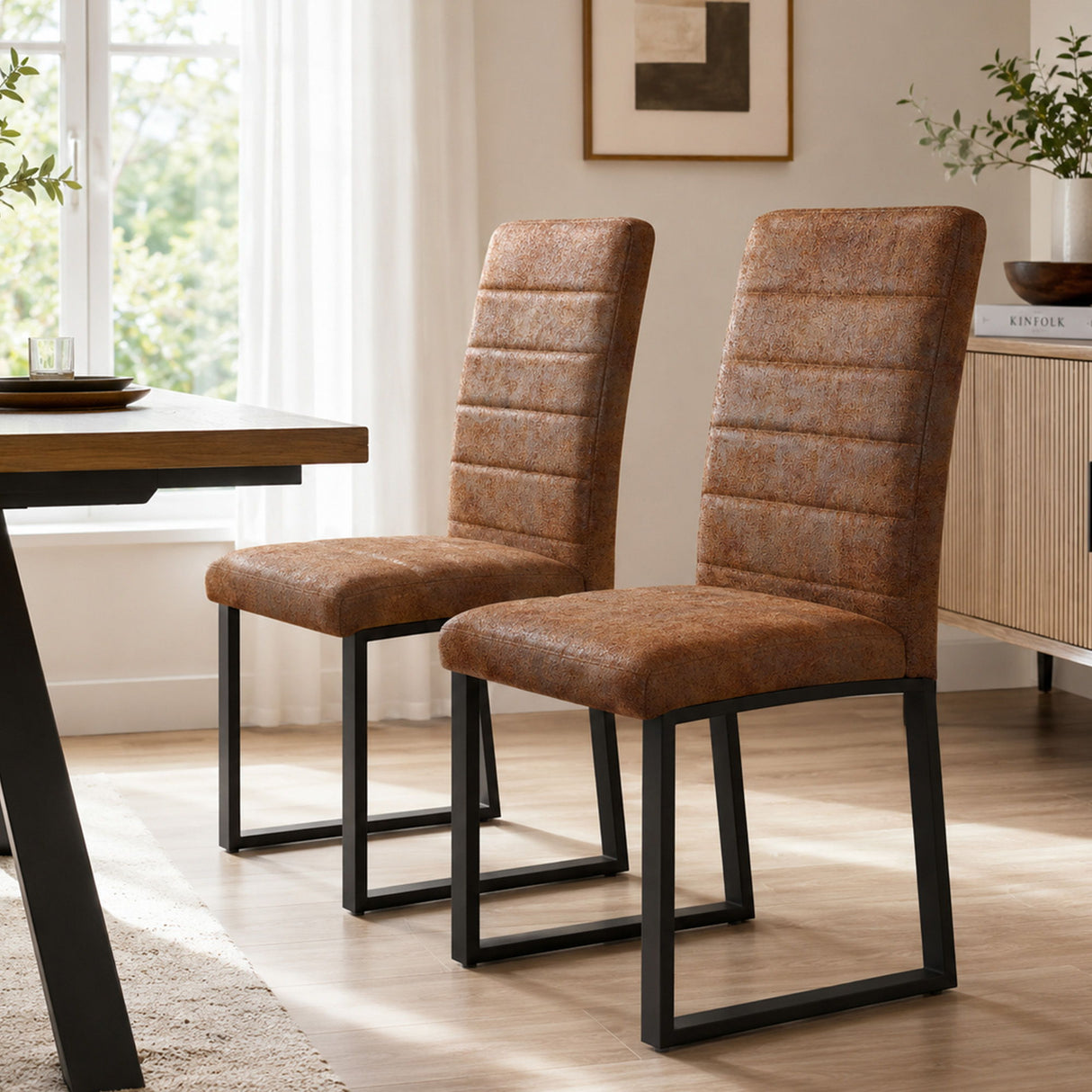 Oversized Square Design Dining Chairs For Home