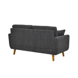 Upholstered Loveseat With Arms And Pillows