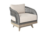 Orbit - Swivel Outdoor Patio Chair - Weathered Eucalyptus / Taupe