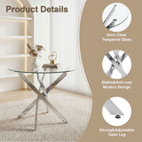 Round Dining, Kitchen Table For Dining Room - Chrome