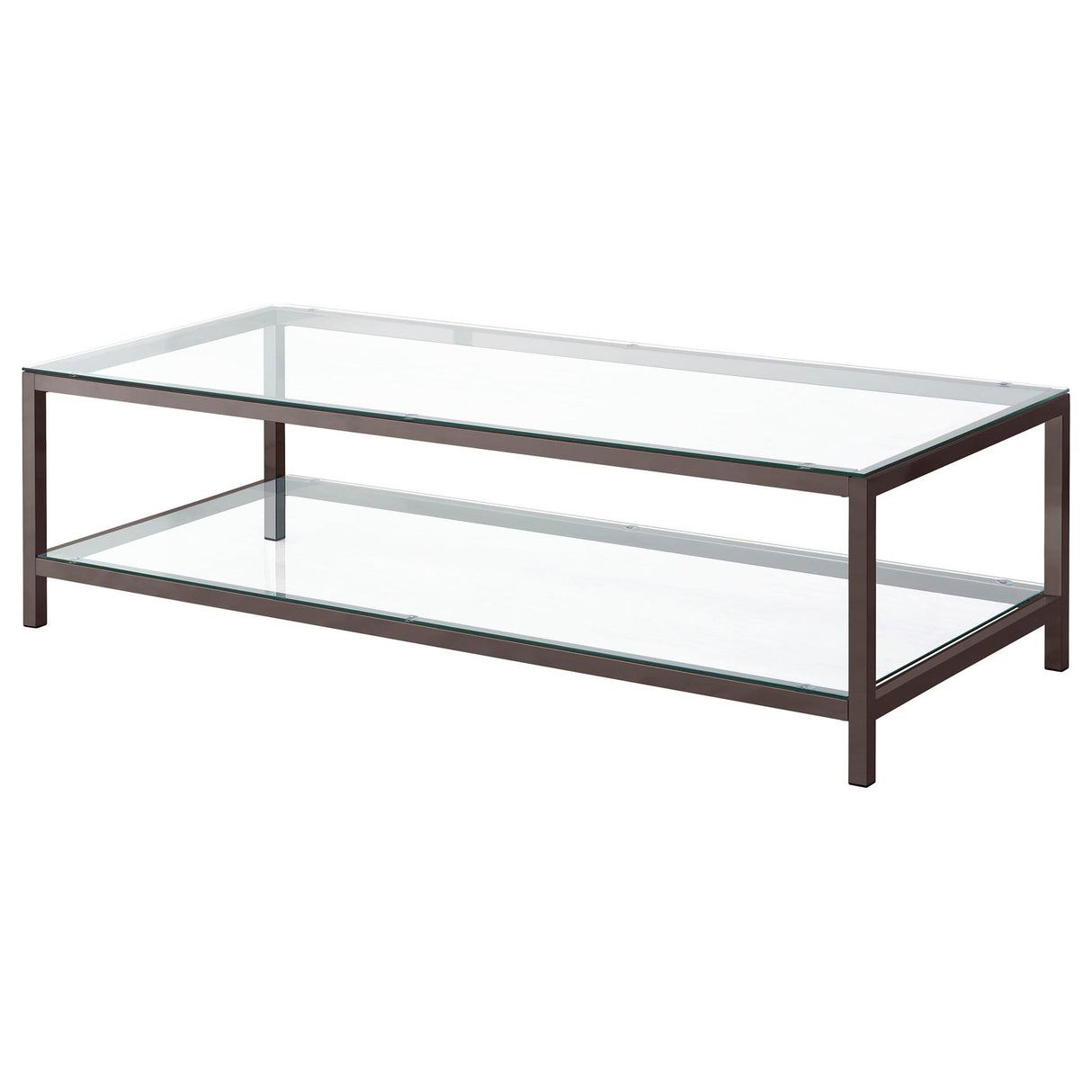 Natasha - 2 Piece Coffee Table Set - Nickel