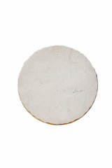 Kevin - Side Table - White / Gold