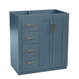 Retro Style Bathroom Vanity With 3 Drawers & Soft-Closing Doors