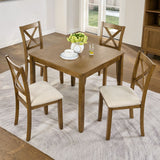 5 Piece Counter Height Dining Table Set With 4 Chairs