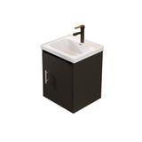Floating Bathroom Vanity Combo, Wall Mounted Cabinet With Sink & Soft Close Doors For Small Bathrooms