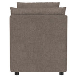 Isiah - Raised Arm Accent Bench - Brown