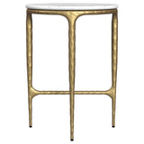 Prussia - Round Side Table - White Marble