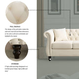 Chesterfield Sofa With Rolled Arms And Nailhead Trim