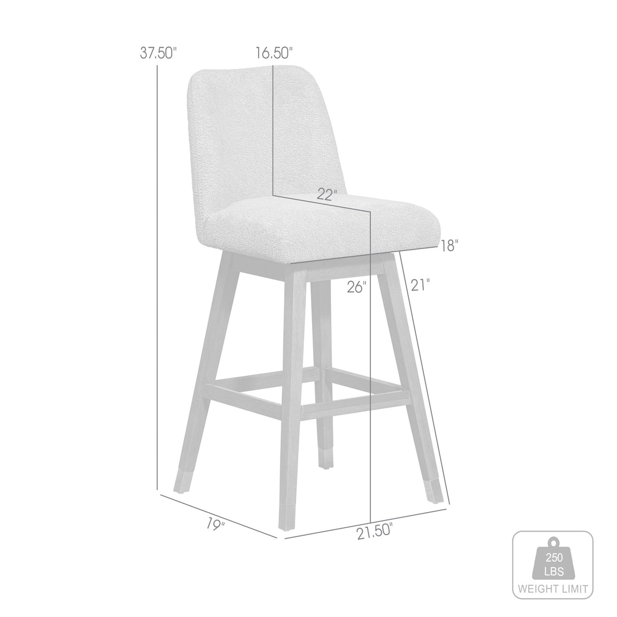 Amalie - Swivel Bar Stool