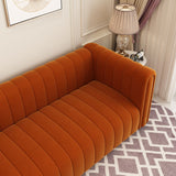 Sofa With Vertical Stripes With Accents