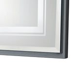 LED Bathroom Beveled Mirror, 3000 - 6000K Gradient Front And Backlit LED Mirror For Bathroom, 3 Colors Dimmable, Ip54 Enhanced Anti Fog