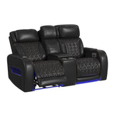 Prime Time - P3 Loveseat With LED, Wireless Charger Pocket, And Console