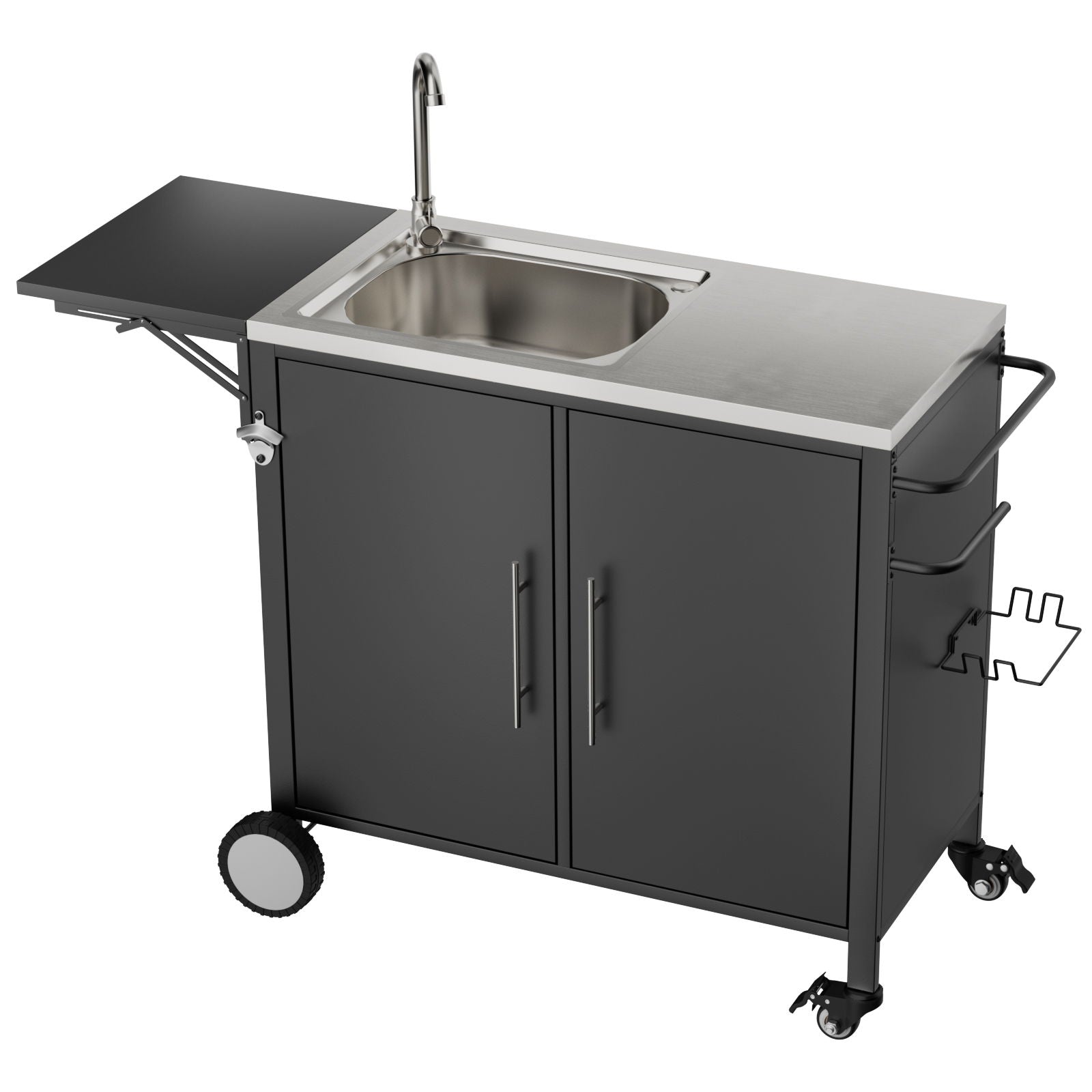 Outdoor Grill Table With Sink, Worktable Kitchen Cabinet Island