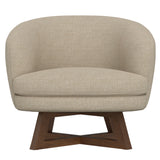 Swivel Accent Chair With Sculptural Base