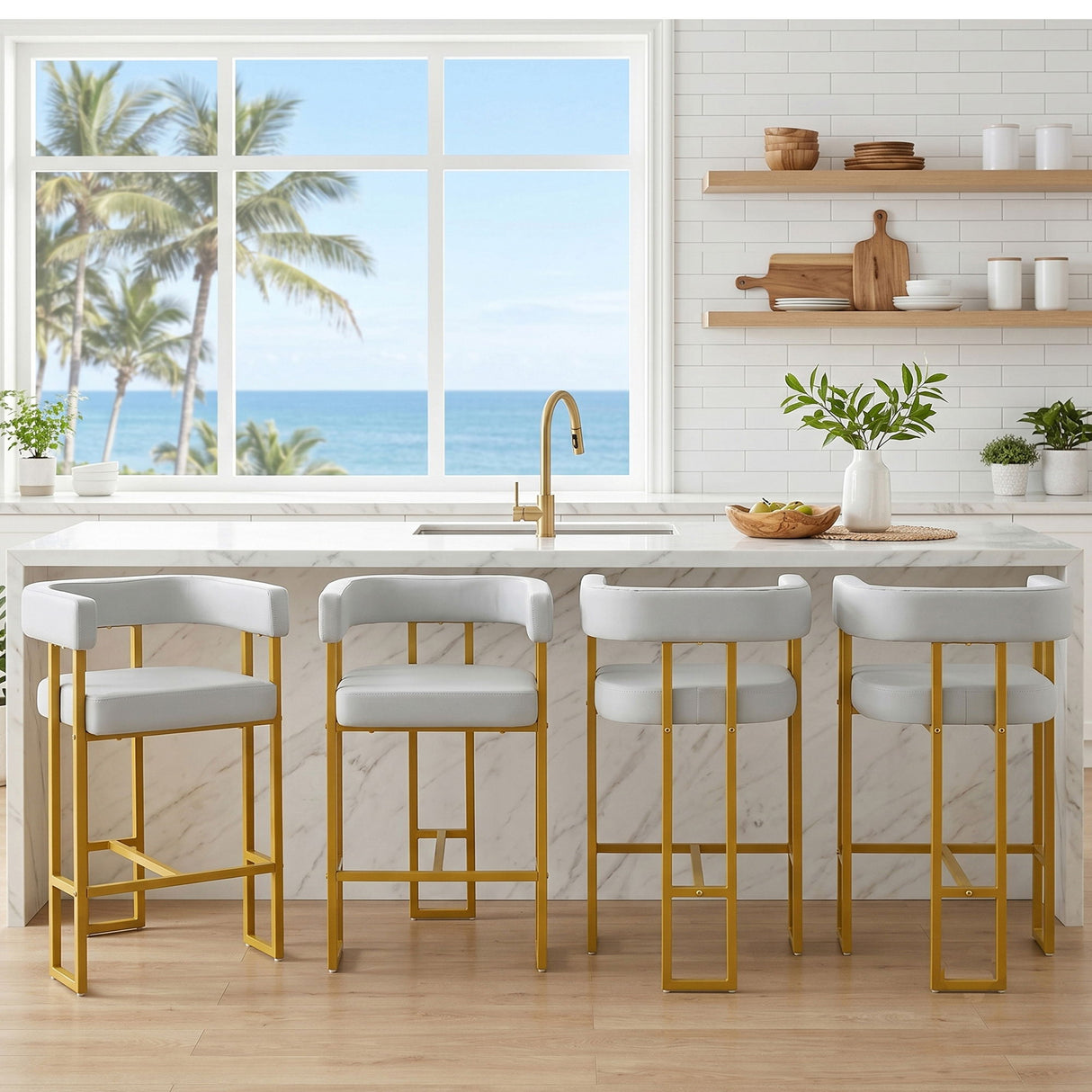 Modern Counter Height Bar Stools With U - Shaped