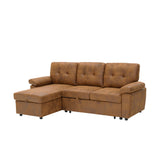 Convertible Sectional Sofa Bed With Pull Out Sleeper And Storage
