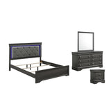Blaze - Modern Bedroom Set With LED Headboard