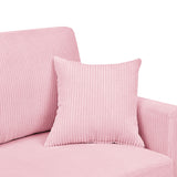 Upholstered Loveseat With Arms And Pillows
