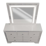 1 Piece Dresser With Diamond-Shaped Knob Handles, Bedroom Furniture - Cream