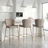 Modern Counter Stool With Upholstered Seat
