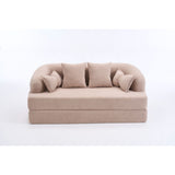 Foldable Sofa Bed, Boneless Couch Convertible Sleeper With 4 Pillows