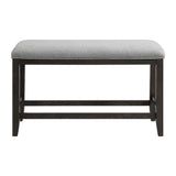 Elodie - Fabric Counter Bench - Charcoal / Gray