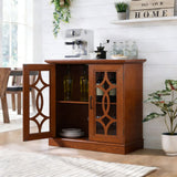Spacious Sideboard With Adjustable Shelf Storage - Dark Oak