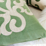 Dora - Vintage Vine Pillow Covers With Hidden Zipper (Set of 2) - Green