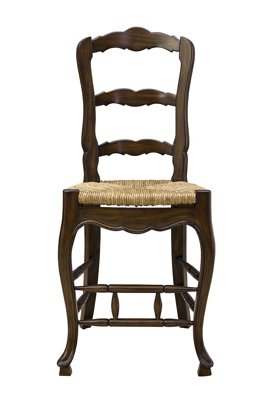24" Ladderback Counter Stool - Dark Brown