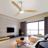 52" Integrated LED Ceiling Fan With Remote Control And Blades For Living Room