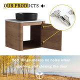 Wall Mounted Bathroom Vanity & Art Sink & 1 Soft Close Door