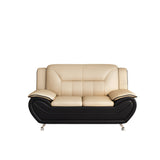 3 Piece Sofa Set, Upholstered Living Room Furniture - Camel