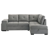 Atkinson - Sleeper Sectional Sofa With Lift Top Chaise - Gray