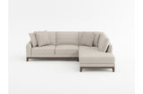 Taupe Chenille 2-Piece Sectional with Left-Facing Chaise