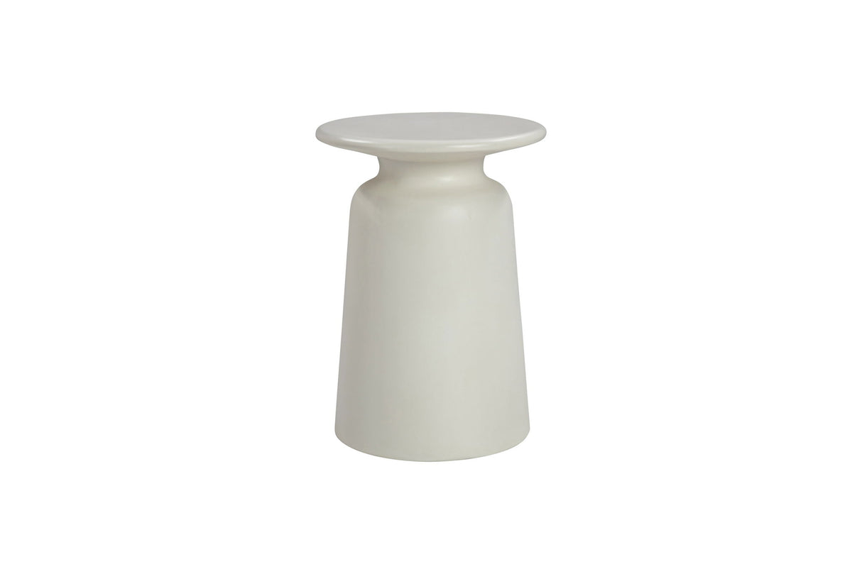 Lithia - Indoor Outdoor Lamp Table - White Concrete Finish
