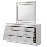 Glam - 6 Drawer Dresser With LED Lighting (Includes Dresser Only) - White