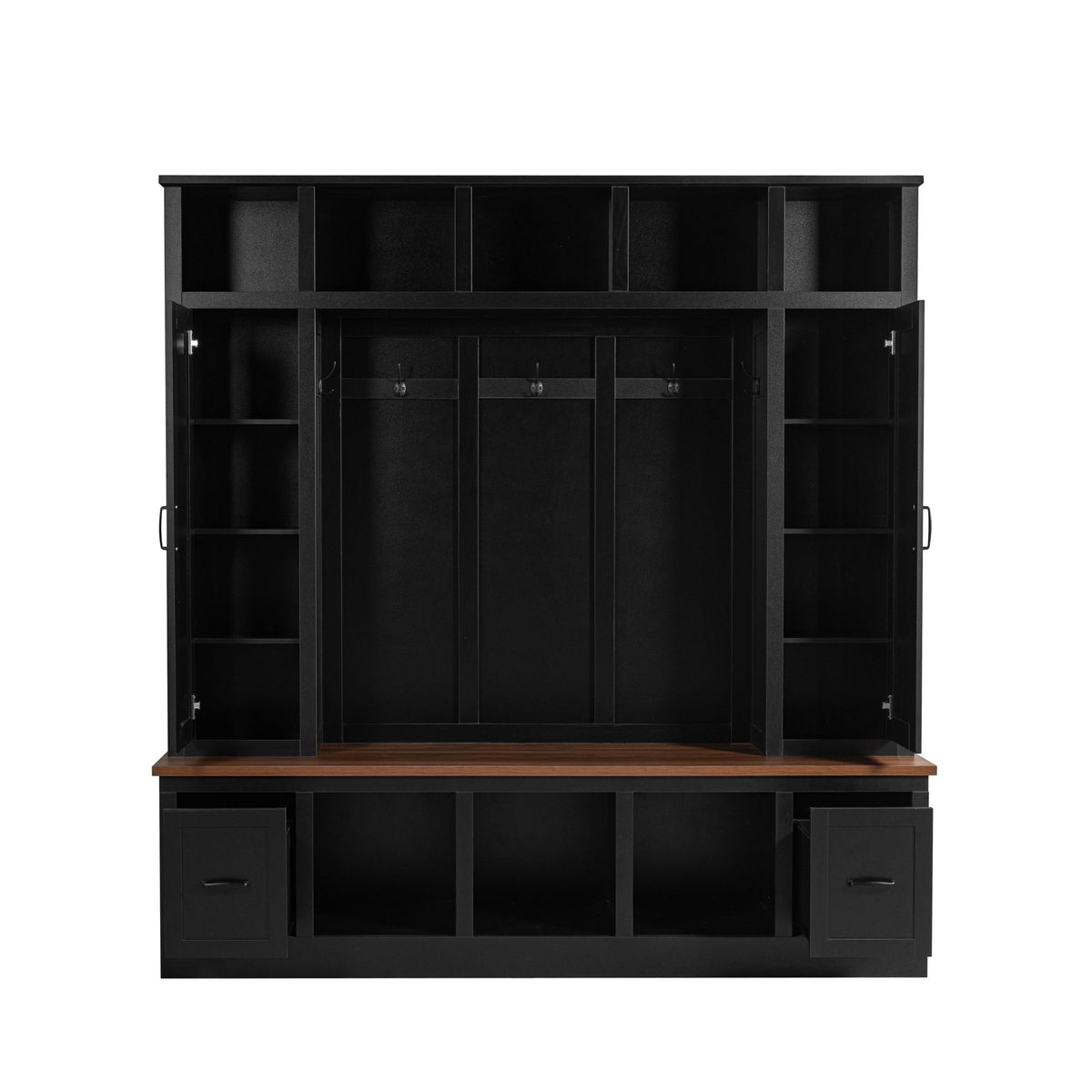 Hall Tree With Storage Bench, Entryway Coat Rack With Hooks