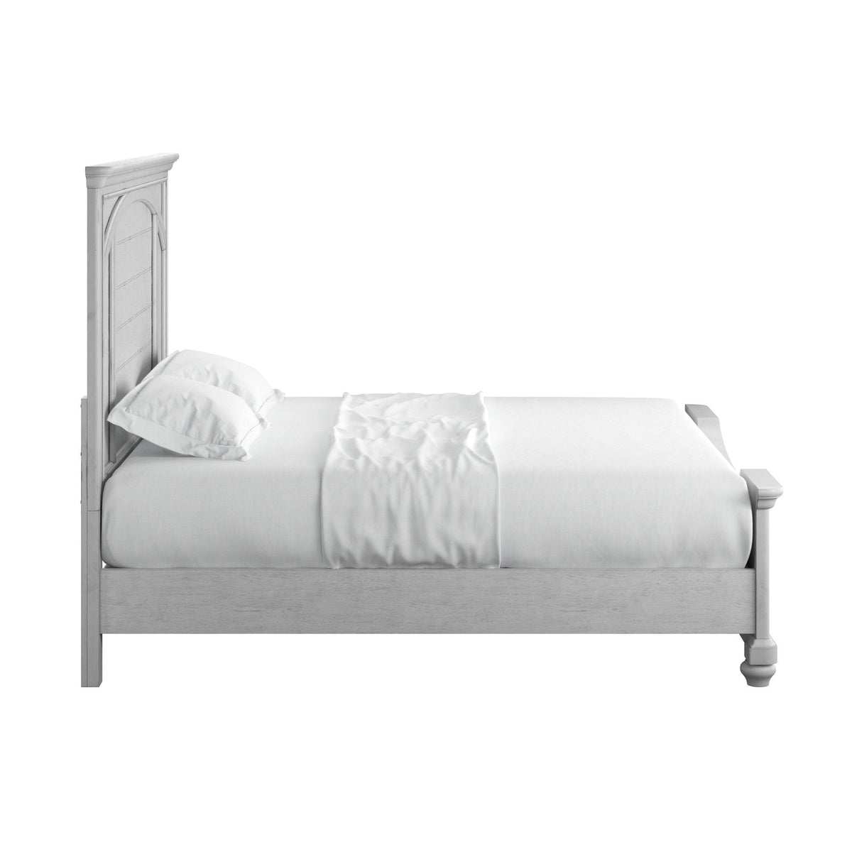 Queen Panel Bed - Gray - Wood