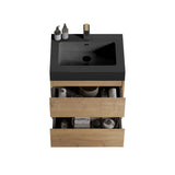Alice - Natural Oak Bathroom Vanity With Sink, Large Storage Wall Mounted Floating Bathroom Vanity For Modern Bathroom, One-Piece Sink Basin Without Drain